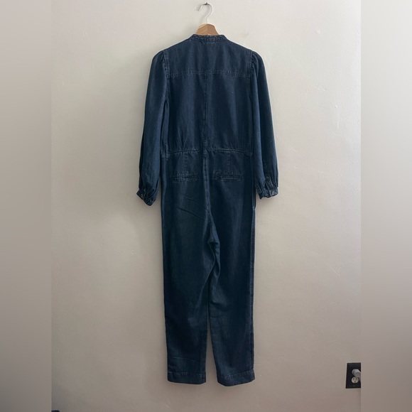 J. Crew Size 2 Puff-Sleeve Denim Jumpsuit, *Missing Belt - Picture 14 of 16